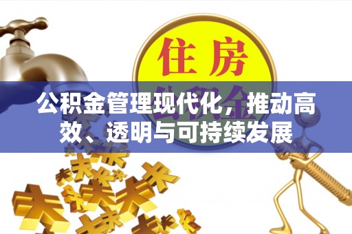 永康公积金管理现代化，推动高效、透明与可持续发展
