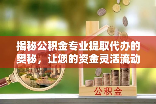 永康揭秘公积金专业提取代办的奥秘，让您的资金灵活流动