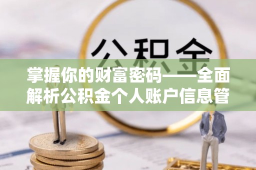 永康掌握你的财富密码——全面解析公积金个人账户信息管理与优化