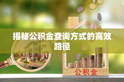 永康揭秘公积金查询方式的高效路径